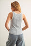Ribbed contrast tank top