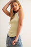 Ribbed contrast tank top