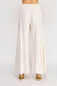 White wide-leg pants on a white background
