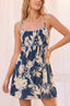 Navy Tie Back Mini Dress