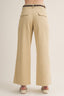 Belted Front Tuck Detail Pants