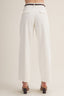 Belted Front Tuck Detail Pants