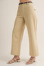 Belted Front Tuck Detail Pants
