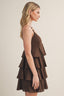Beaded Strap Tiered Ruffle Mini Dress

