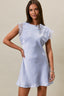 Sleeveless High Neck Lace Trim Detail Mini Dress