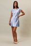 Sleeveless High Neck Lace Trim Detail Mini Dress