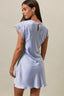 Sleeveless High Neck Lace Trim Detail Mini Dress