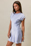 Sleeveless High Neck Lace Trim Detail Mini Dress