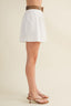 Woven Belt High Rise Pleated Shorts
