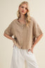 Short Sleeve Button Down Top