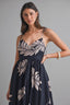 Tropical Print Self Tie Cami Maxi Dress
