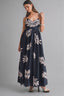 Tropical Print Self Tie Cami Maxi Dress
