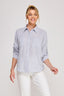 soft blue stripe long sleeve button down shirt