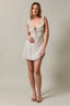 Ruffle Sleeve Sweetheart Neck Line Bias Mini Dress

