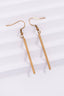 18K Gold Plated Waterproof Stainless Steel Drop Earrings - 6976