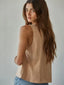 Tan simple tank top