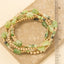 Small Marble Resin And Mini Metallic Beaded Bracelet Set
