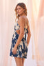 Navy Tie Back Mini Dress
