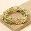 Small Marble Resin And Mini Metallic Beaded Bracelet Set