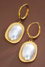 18K Gold Plated Waterproof Stainless Steel Drop Earrings - 7586
