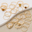 Assorted Twelve Piece Stone Ring Set