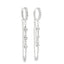 CZ Dangle Rolo Link Chain Earrings (J190)