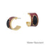 Maroon Coated Hoop Earring