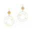 White Glass Crystal Circle Earring