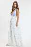 BOW FLORAL HALTER TIE OPEN BACK MAXI DRESS