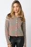 Elina Striped Collar Knit Top