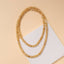Rope Styled Marbled Stone Bead Necklace