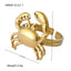 Ocean Starfish Shell Stainless Steel Ring_CWMM12421