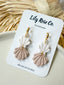 Two Tier Shells Clay Earrings
