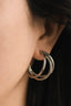 Tarnish-Resistant Waterproof Stainless Steel Hoop Earrings - 7133