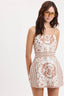 IVY MANTRA PATTERN TILE BORDER MINI DRESS