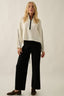 Textured Knit Half-Zip Mock-Neck Sweater