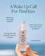OSEA eye serum bottle with text on a blue background