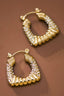 18K Gold Plated Waterproof Stainless Steel Hoop Earrings - 7573