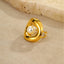 Ocean Starfish Shell Stainless Steel Ring_CWMM12421