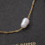 14K Gold Dipped Pearl Paperclip Chain Necklace