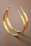 18K Gold Plated Waterproof Stainless Steel Hoop Earrings - 7197