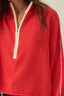 Textured Knit Half-Zip Mock-Neck Sweater