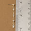 Mixed Round & Baguette Cz Chain Drop Earrings