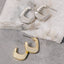 Gold Dipped Thick Squared Hoop Earrings