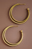 18K Gold Plated Waterproof Stainless Steel Hoop Earrings - 7132