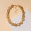 Marbled Chunky Stone Bead Necklace