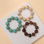 Marbled Beaded Stretch Bracelet
