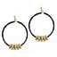 Black Beaded Hoop Earring