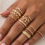 Crystal Bow And Chevron Stacking Ring Set