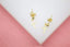 18K Gold Filled Cross Stud Dangle Earrings (L24)